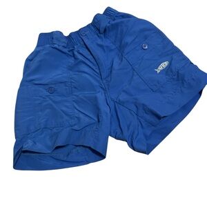 AFTCO Fishing Shorts Royal Blue Size 26 EUC nylon